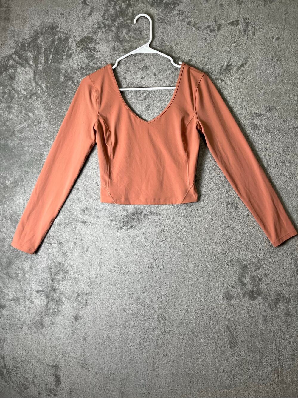 Lululemon Align Long Sleeve Shirt Pink Nulu Athletic Top‎ Women's Size 6